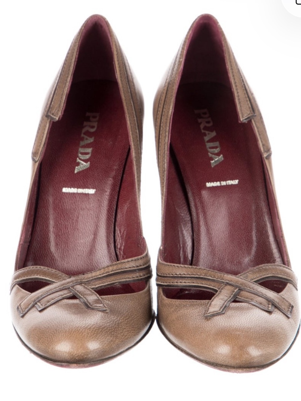 Prada almond toe pump